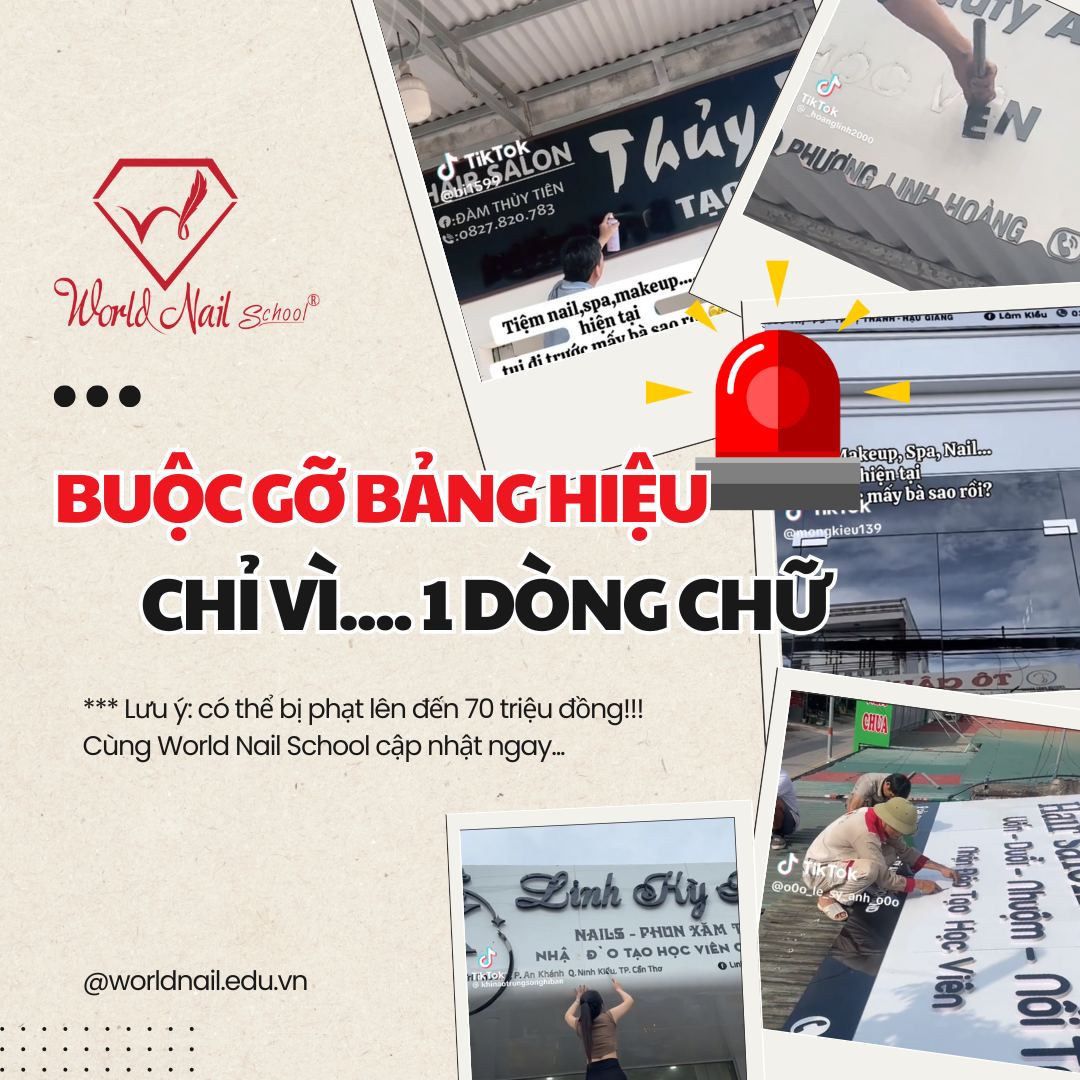 Salon làm đẹp bị gỡ bảng hiệu do dạy nghề không phép